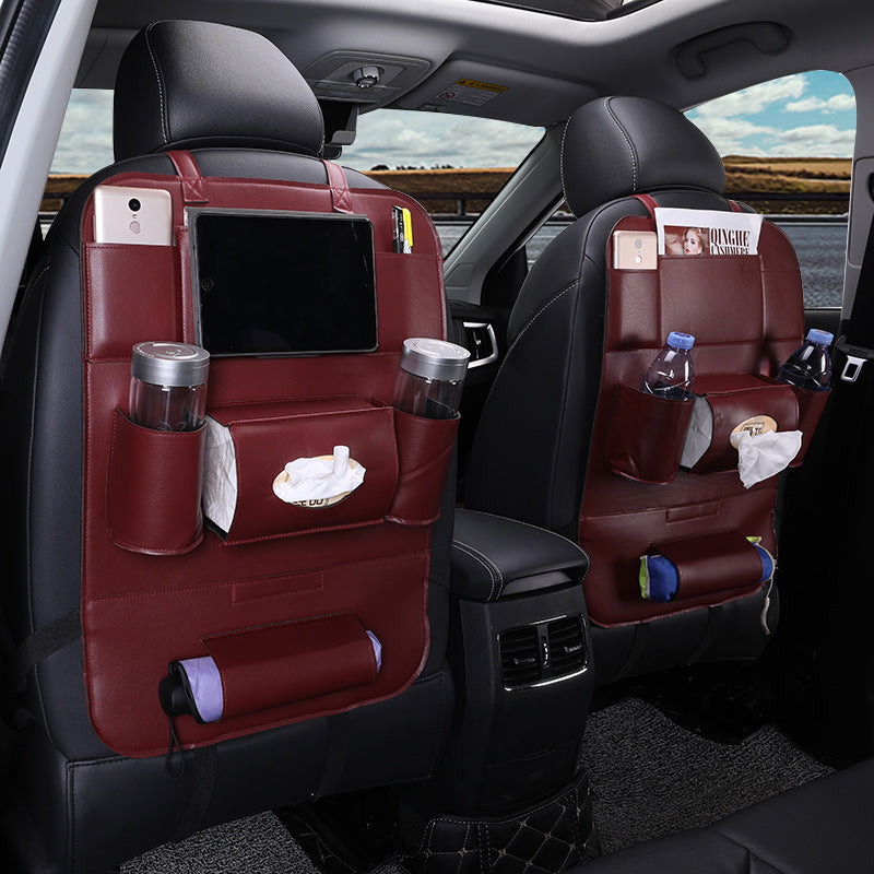 Car Interior Supplies Multifunctional Seat Back Leather Folding