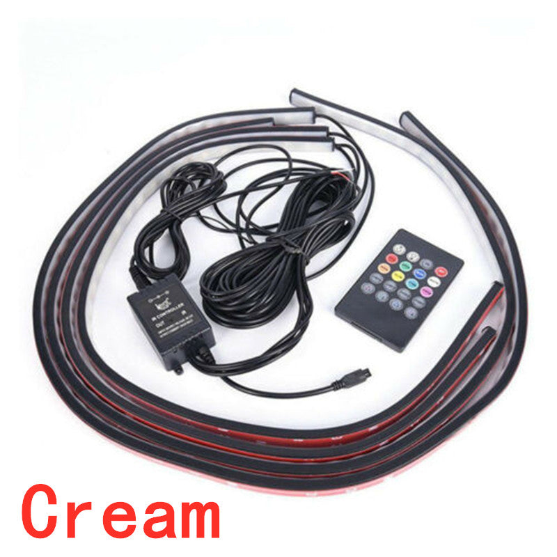 1 drag 4-5050 colorful voice control car chassis light