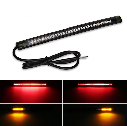 Universal Flexible Led Strip Tail Stop Light Motorcycle 48 SMD Led Tail Turn Signal Brake License Plate Light Strip Motorcycle