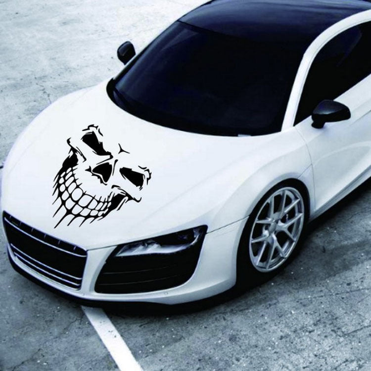 Hood Sticker Side Door Sticker Skull Head Reflective Car Sticker