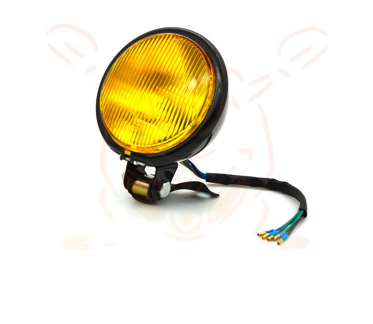 Retro Car Light Yellow Glass Retro Headlight Far And Near Fog Light