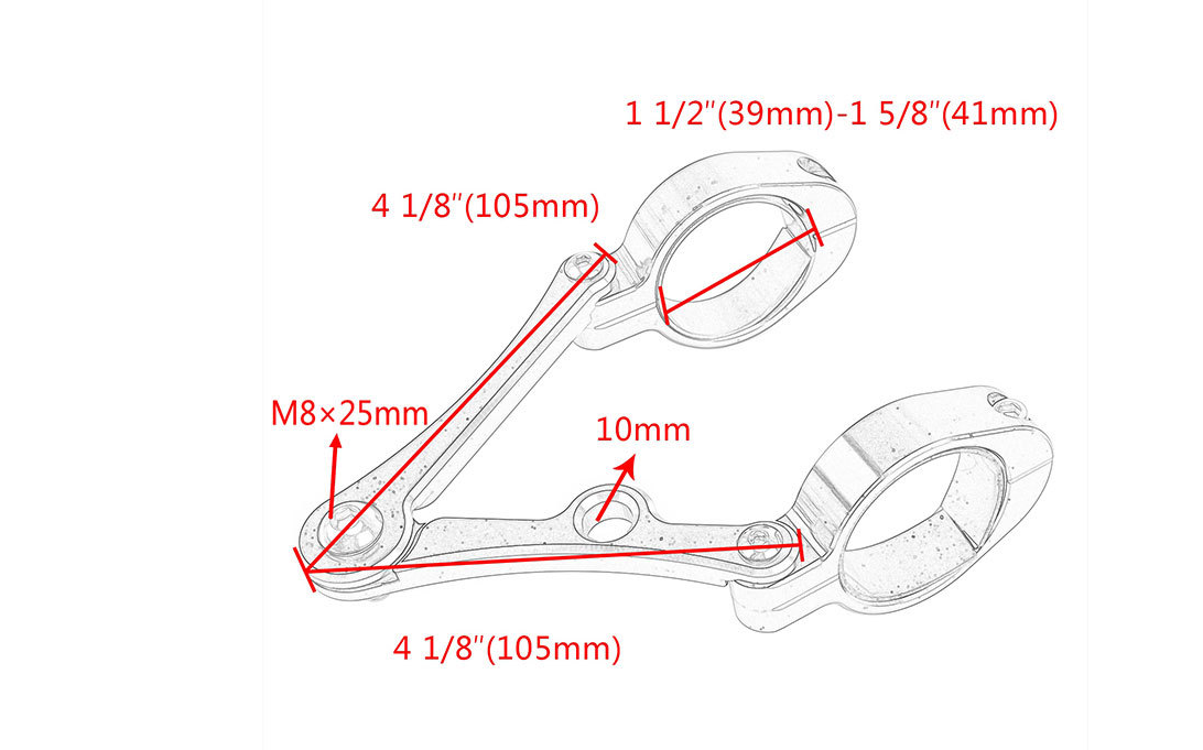 Motorcycle modified headlight bracket