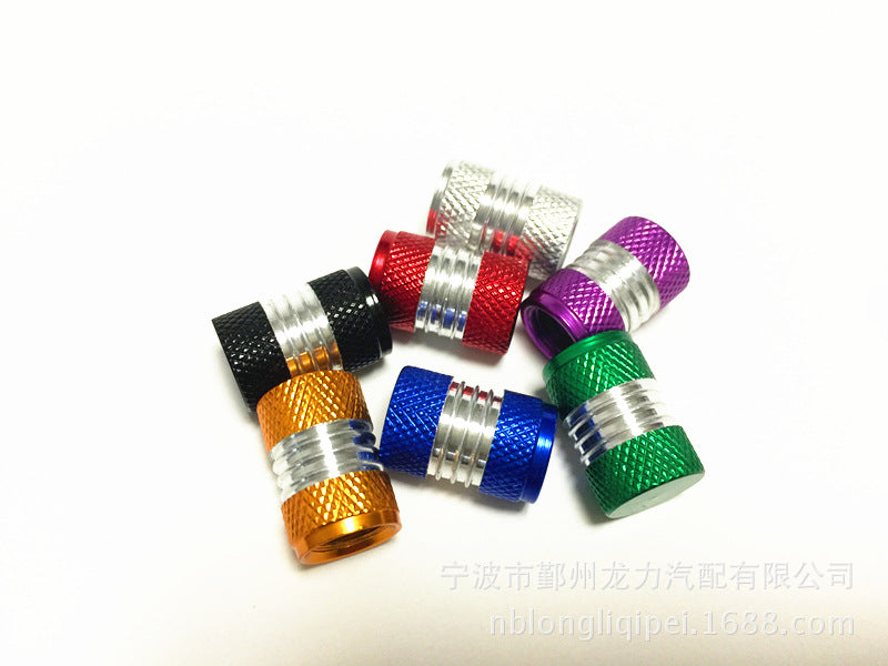 Automobile Bicycle Tire Aluminum Alloy Valve stem cap Seven Color Spot