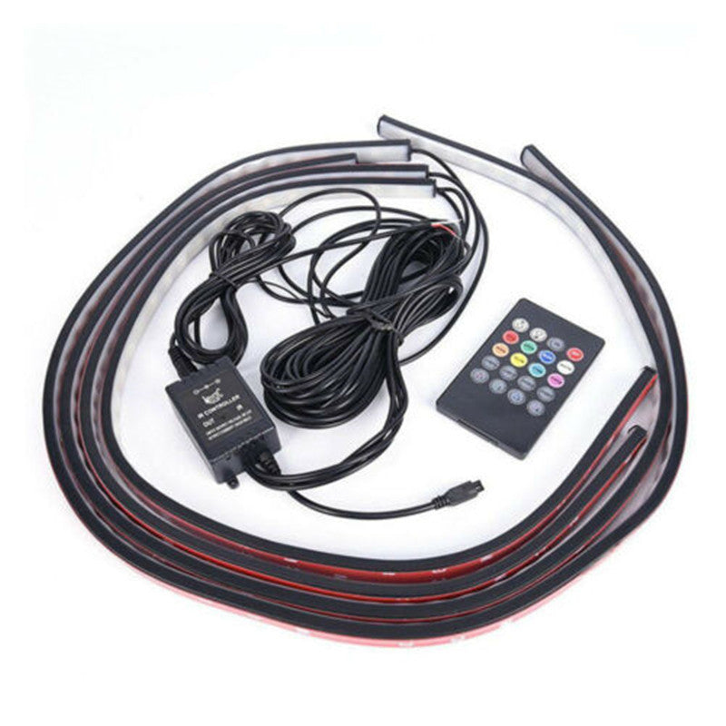 1 drag 4-5050 colorful voice control car chassis light