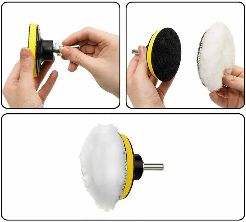 Car Buffing Pads Sponge Kit Polishing Set Bonnet Waxing Foam Seal Tool for Drill