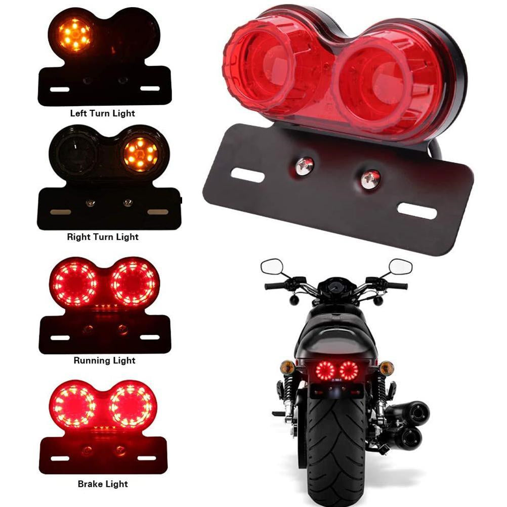 Motorcycle Modified LED Tail Light, Brake Light, Turn Signal, Rear Tail Light, Double Head