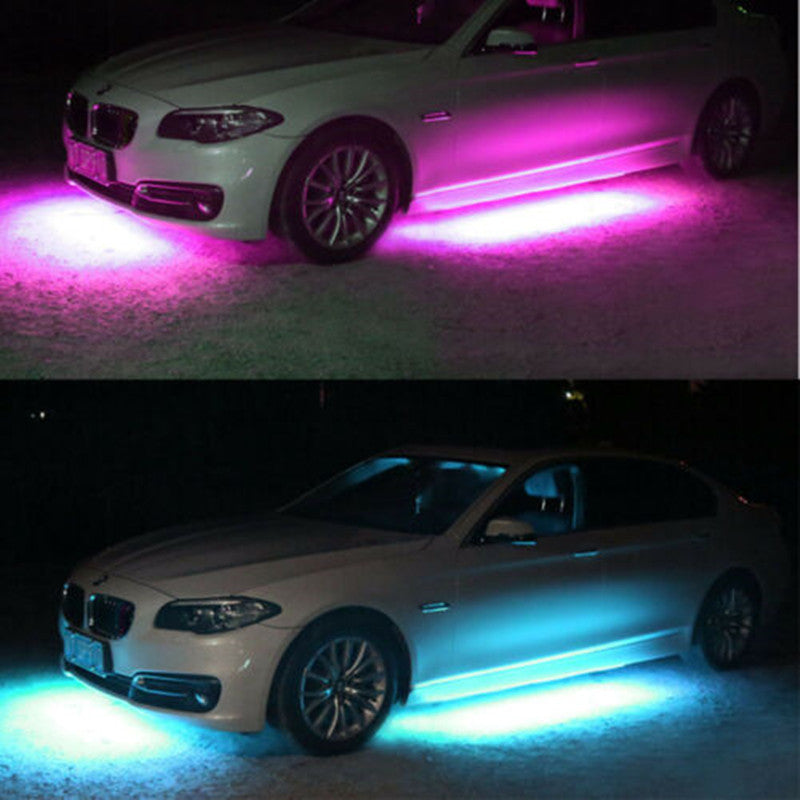 1 drag 4-5050 colorful voice control car chassis light