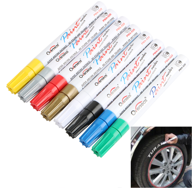 Metal color paint pen white marker pen tire pen DIY hand account pen sign in pen