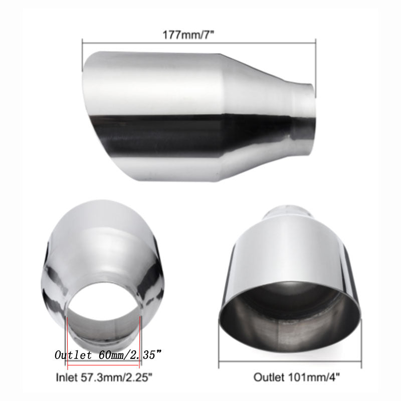 Single Layer Straight Side Bevel Car Exhaust Pipe