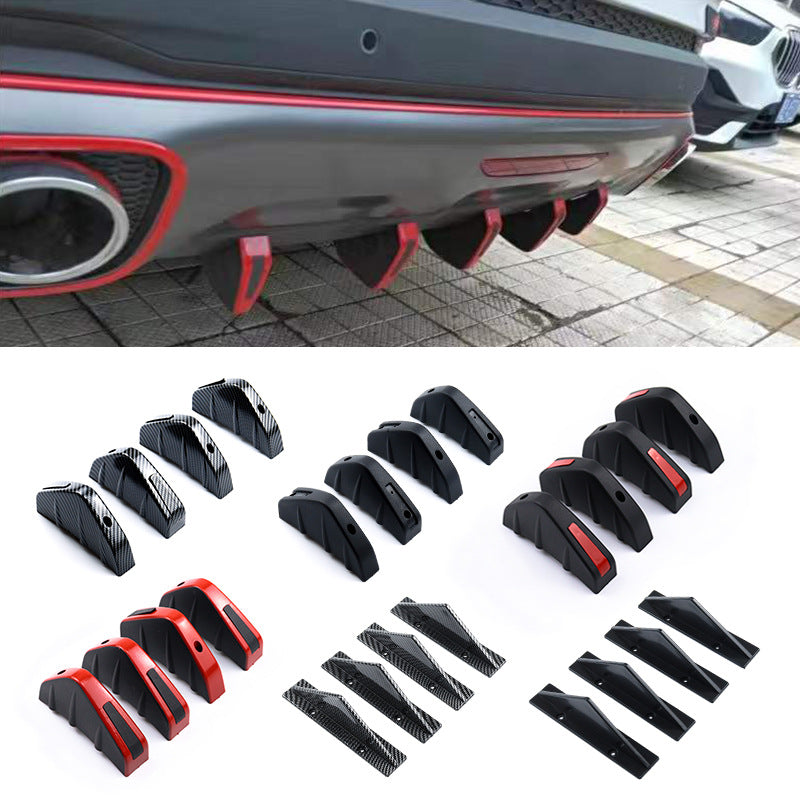 Automotive Universal Triangle Rear Spoiler Carbon Fiber Chassis