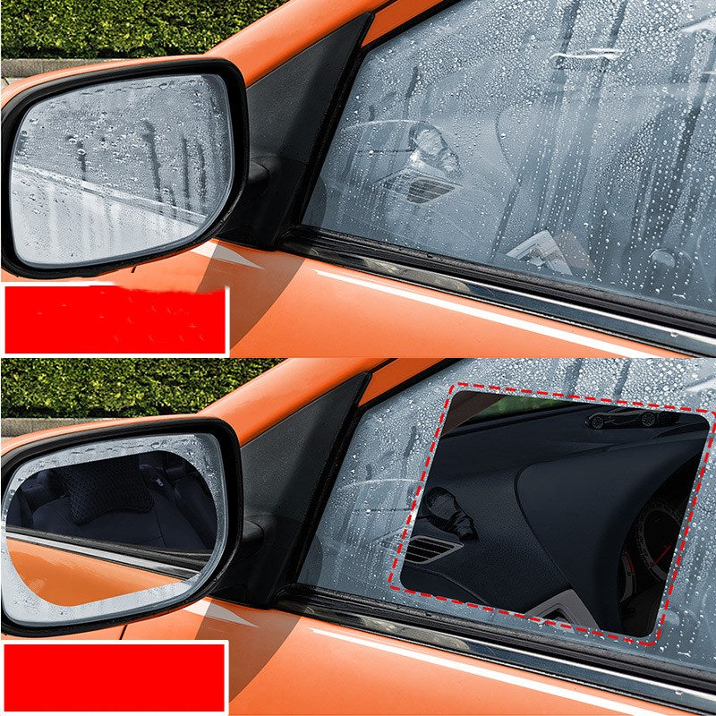 Rain proof film for automobile rearview mirror