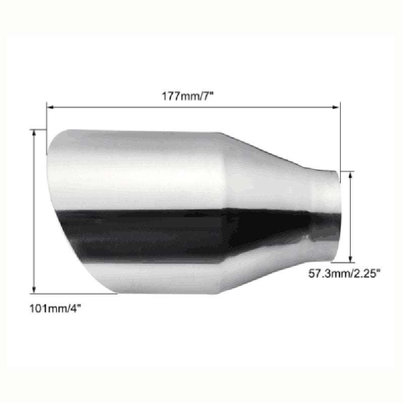 Single Layer Straight Side Bevel Car Exhaust Pipe