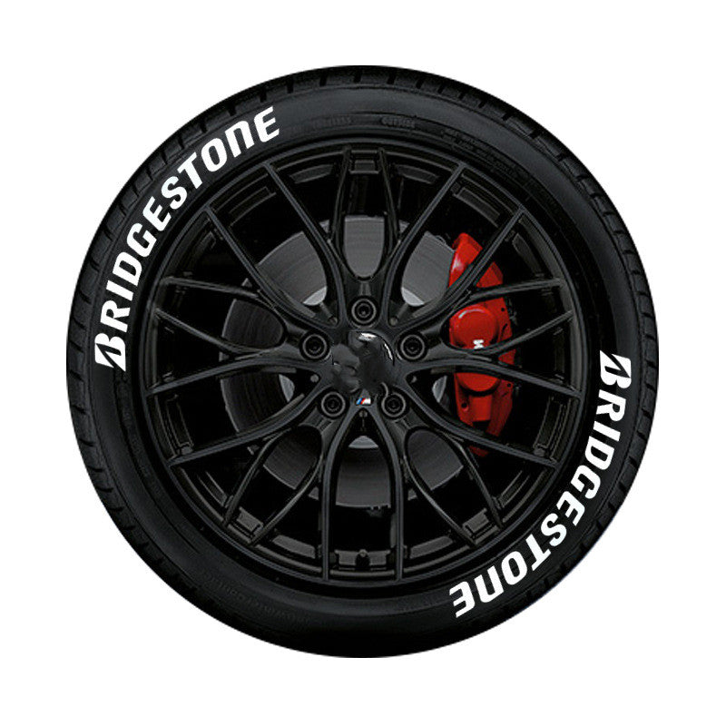 Car Tire Modification 3D Stereo English Letters