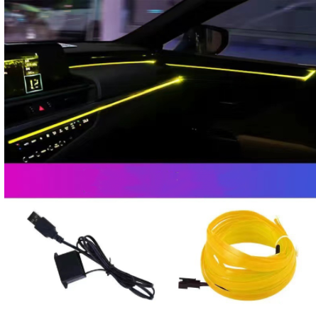 Car LED Atmosphere Light With Car USB Sole Cab Gap Light Bar