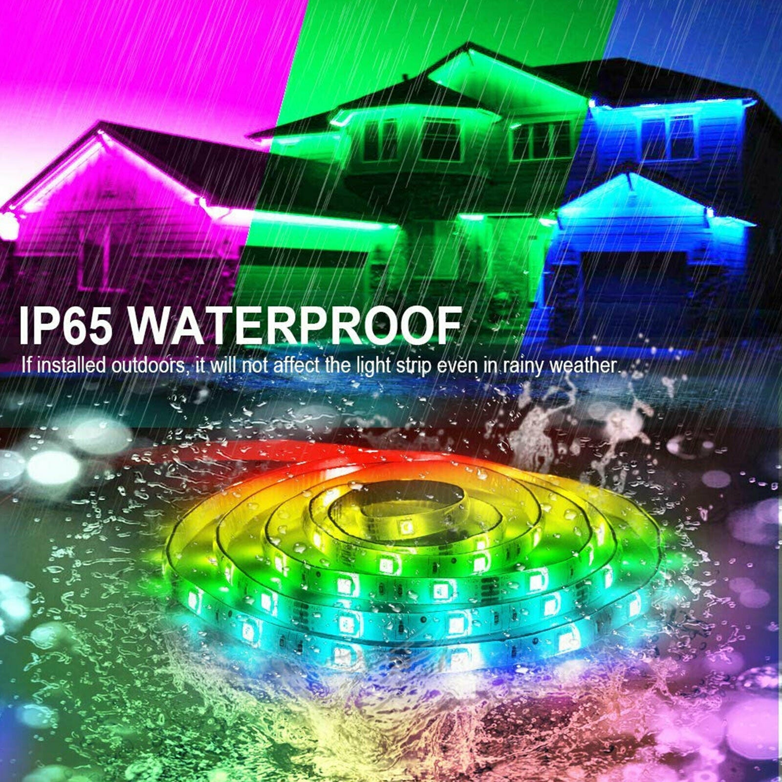 16.4FT RGB Flexible 300LED Strip Light SMD Remote Fairy Lights Room TV Party Bar LED Strip Light Remote Fairy Light Room Party Waterproof
