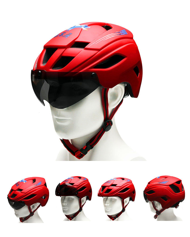 One-piece frosted goggles helmet