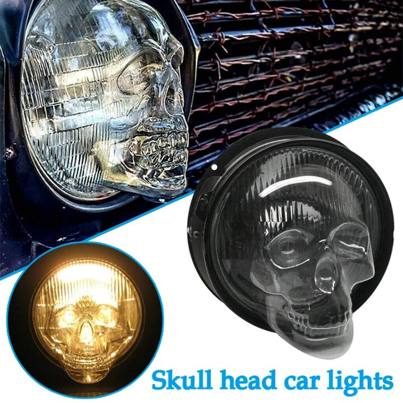 Skull Headlight Covers Decorative Protective Head Light Cover For Car Truck Motorcycle Universal Headlight Cover