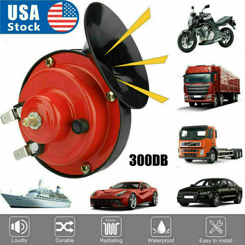 2PC 12V 300DB Super Loud Train Air Horn Waterproof Motorcycle Car Truck SUV Boat