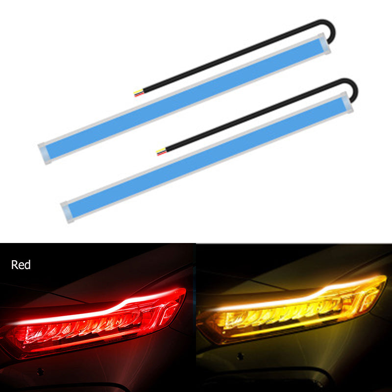 Ultra-thin Light Guide Strip Two-color LED Flowing Water Automobile Decorative Lamp