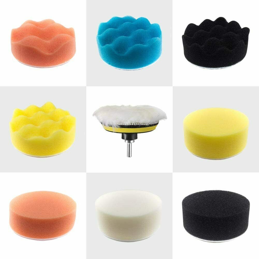 Car Buffing Pads Sponge Kit Polishing Set Bonnet Waxing Foam Seal Tool for Drill