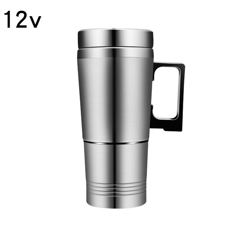 Stainless Steel Vehicle Heating Cup Heat Insulation Electric Car Kettle Camping Travel Kettle Water Coffee Thermal Mug