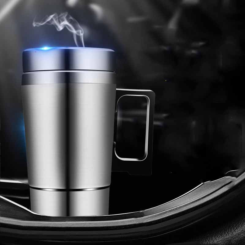 Stainless Steel Vehicle Heating Cup Heat Insulation Electric Car Kettle Camping Travel Kettle Water Coffee Thermal Mug