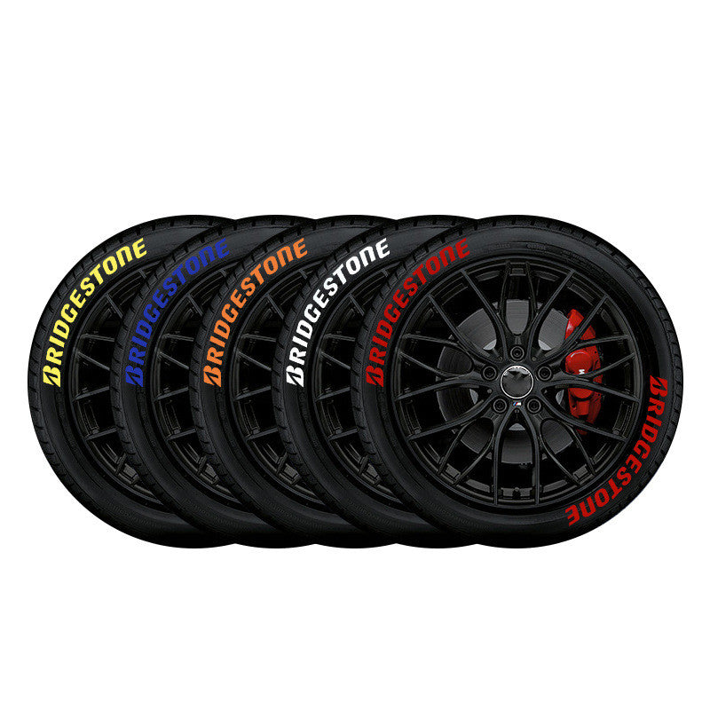 Car Tire Modification 3D Stereo English Letters