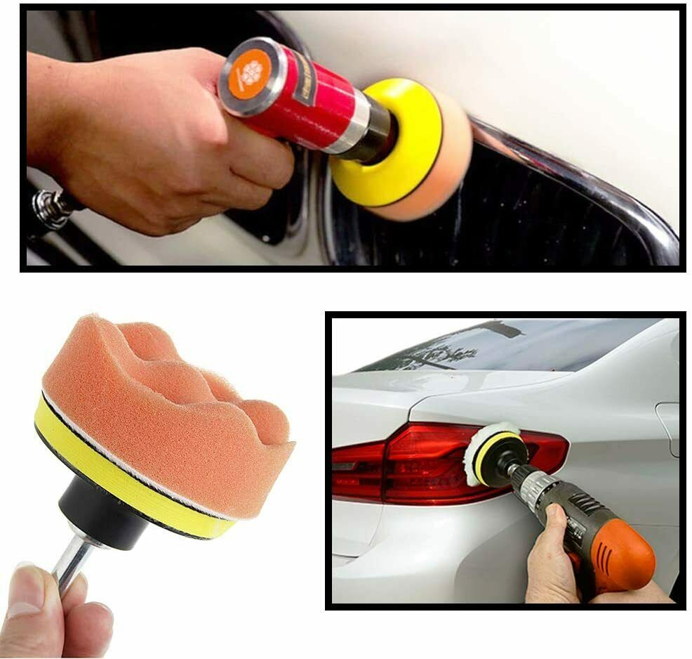 Car Buffing Pads Sponge Kit Polishing Set Bonnet Waxing Foam Seal Tool for Drill