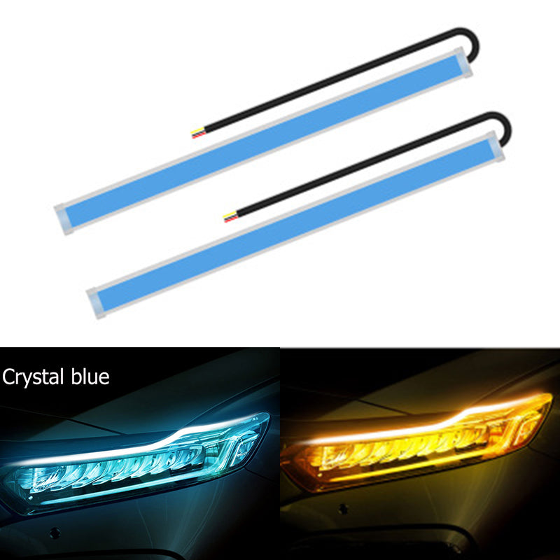 Ultra-thin Light Guide Strip Two-color LED Flowing Water Automobile Decorative Lamp