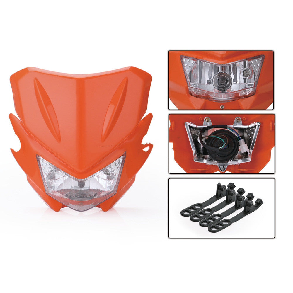 SPEEDPARK Universal Motorcycle Headlight Headlamp Fairing For Dirt Bike