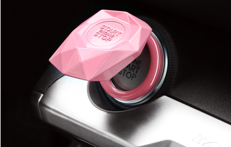 One-key Start Button Protective Cover Sticker Lgnition Device Switch Metal Decoration Sticker