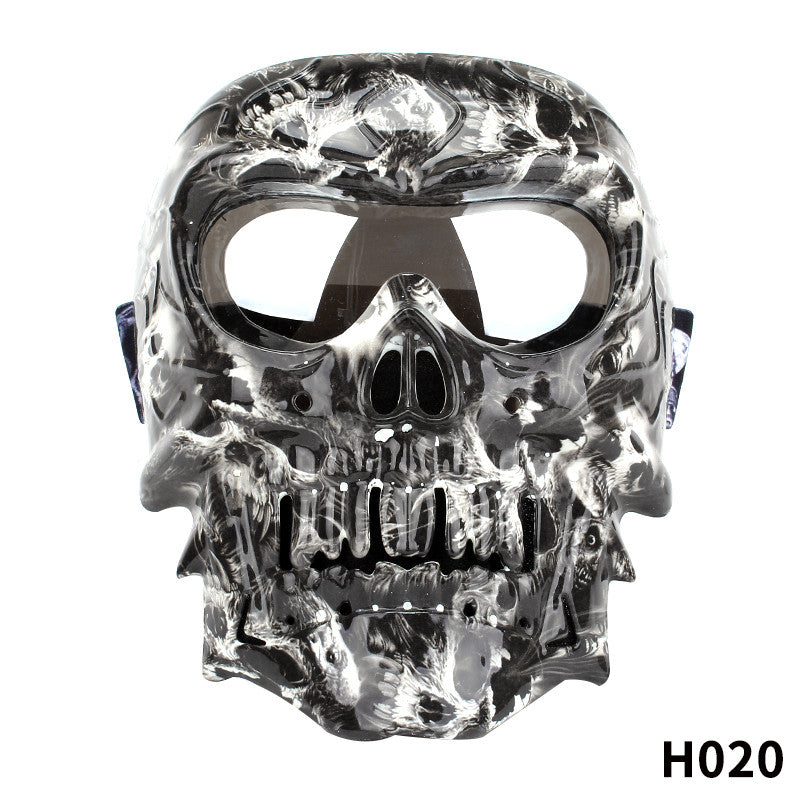 Face Mask Motorcycle Windproof Mask Skull Glasses Male