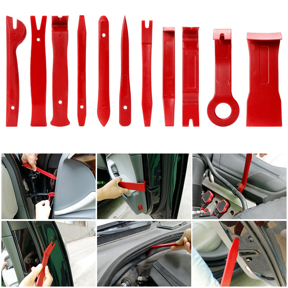 Plastic 19pcs Car Radio Panel Trim Dashboard Removal Set Easy Carry Disassemble Repair tool