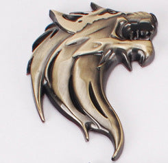 Wolf Head Totem Emblem Car Personality Metal Decal