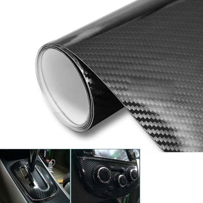 Car Styling Glossy Black 5D Carbon Fiber Vinyl film Car Wrap