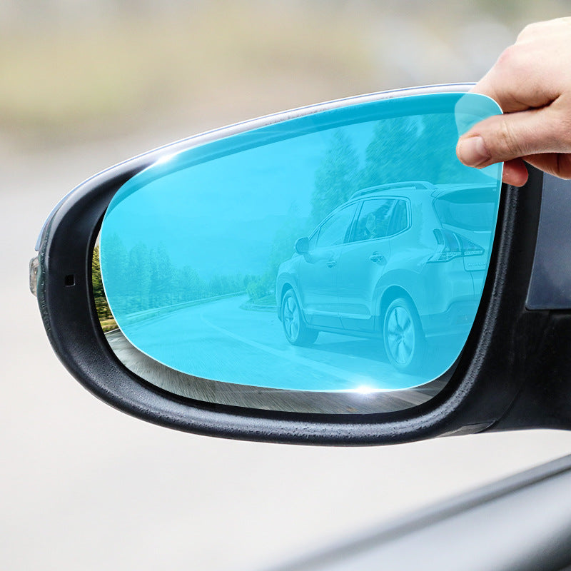 Rain proof film for automobile rearview mirror