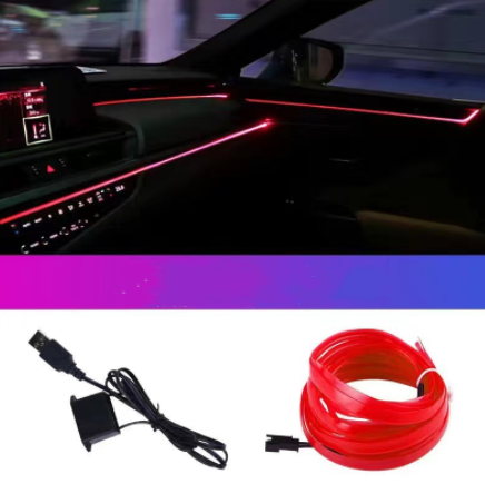 Car LED Atmosphere Light With Car USB Sole Cab Gap Light Bar