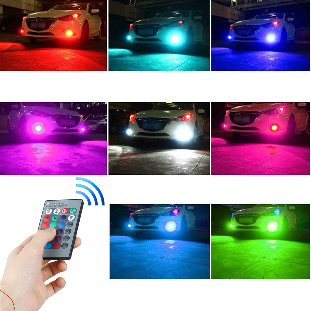 Highlight RGB With Remote Control Fog Lights Colorful Fog Lights