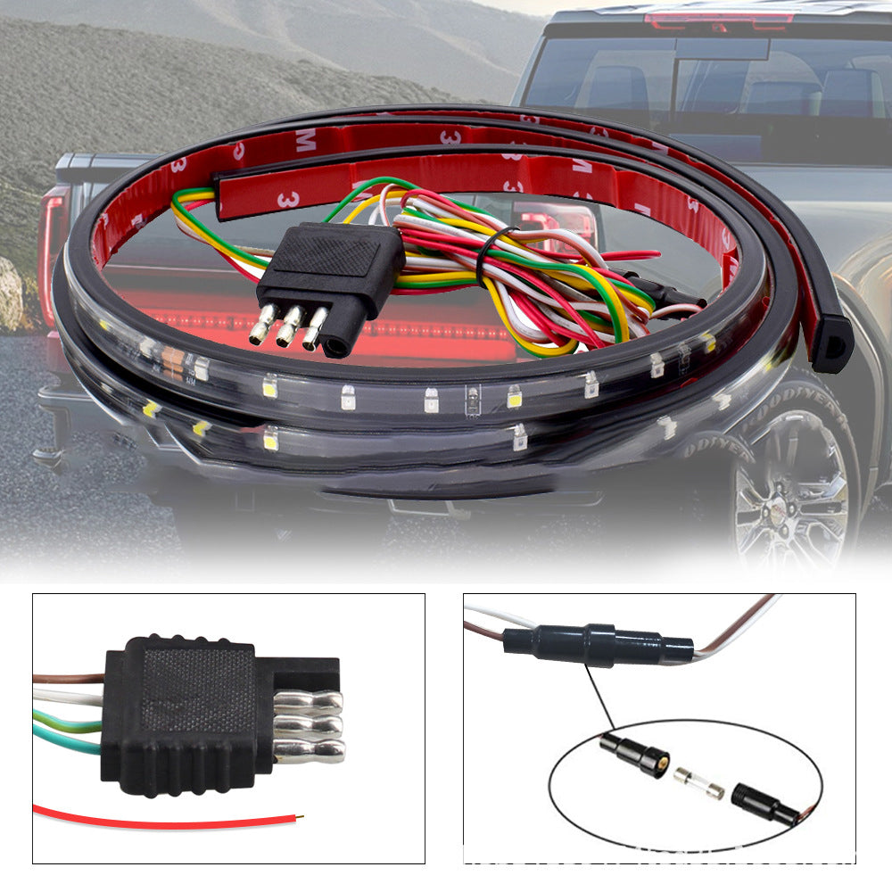 LED Pickup Truck Two-color Turn Signal Strip Driving Warning Happy Horse Streamer Car Light Strip