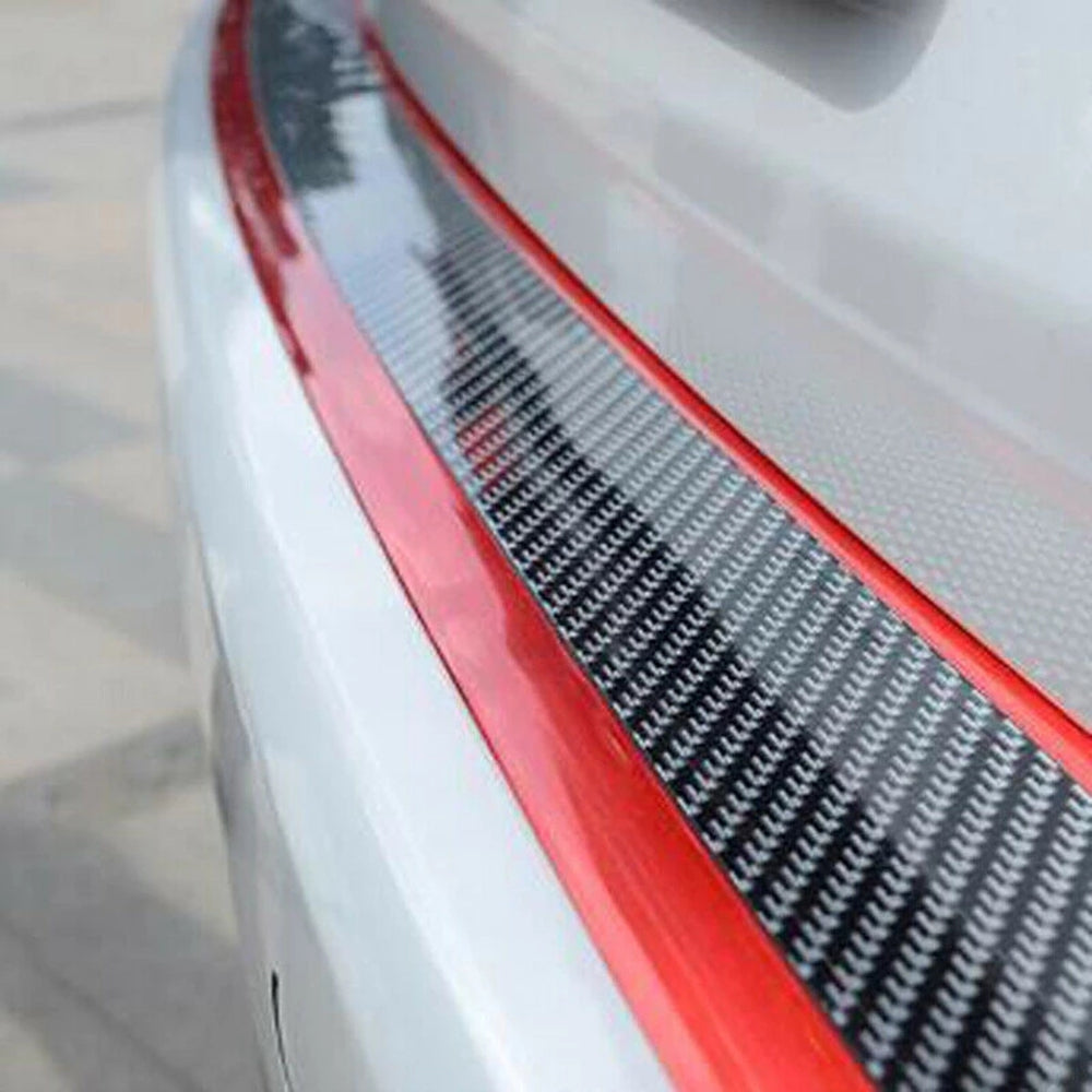 Car Carbon Fiber Pattern Door Sill Decorative Protective Sticker