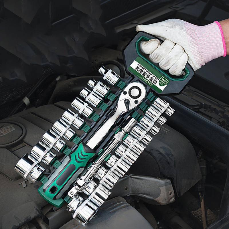 Socket Casing Ratchet Wrench Multi-function Car Repair Combination Set